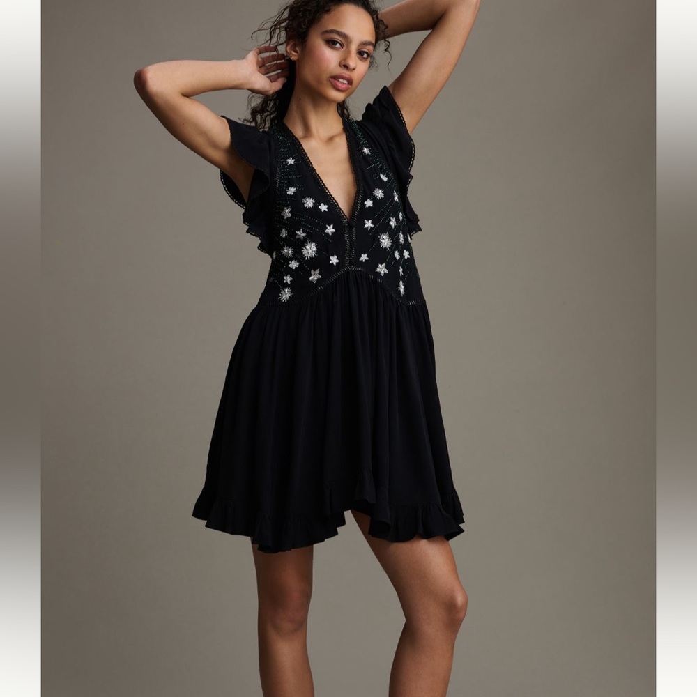 Embroidered Anthropologie dress